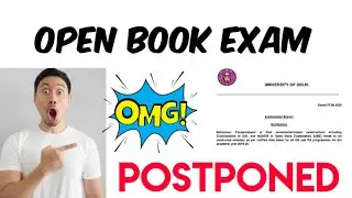 Open Book Exam postponed 😲 DU SOL , NCWEB