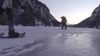 Adirondacks Walking On Frozen Avalanche Lake Short