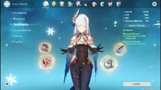 Genshin | Shenhe My DPS Build Damage Showcase against Maguu Kenki Abyss 12-2 (ver 2.4)