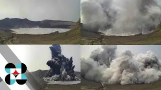 Aktuwal na kuha ng phreatomagmatic eruption ng Taal Volcano