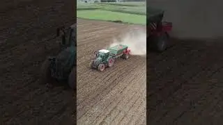 #Kalk streuen mit #Fendt 516 Vario mit Hufgard Streutechnik | #Luxemburg 2021
