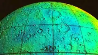 Mars Odyssey Epithermal Neutron Data Overlayed on MGS-MOLA Topo Data (Flyover, Smoothed)