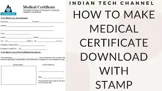 how to make medical fitness certificate online maker