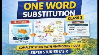 One Word Substitution | Class 1 | Quiz + Mnemonics