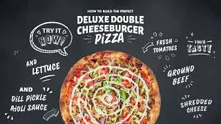 Deluxe Double Cheeze Pizza Digital Menu Board Animation Promo