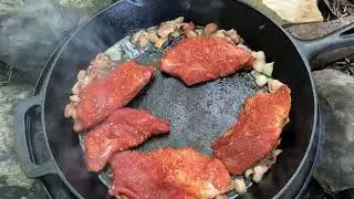 Appalachian trail ASMR cooking McRib is back!! Best  BBQ sandwich!!