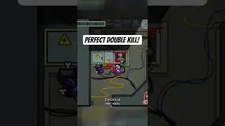 PERFECT Double KILL in AMONG US? #amongus #amongusshorts #impostor