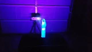 Princess Leia Hologram Projected On A Fog Machine 