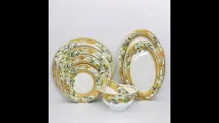 porcelain dinner set, dinnerware sets with embossed gold