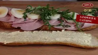 Seppls Backkunst Catering Sandwich Ideen Brotzeit M&uuml;nchen Schinken Ei Rucola