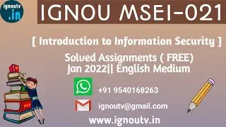 IGNOU MSEI-021 Solved Assignment Jan 2022 [FREE] || MSEI-021 || IGNOU PGDIS || IGNOU TV || IGNOU ||
