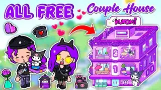 ВСЕ БЕСПЛАТНО 💜 Новый дизайн дома для пары KUROMI 💖 Идеи дома Toca Boca 😍 Мир Toca Life
