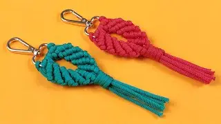 Macrame keychain tutorial | Paracord keychain tutorial | Keychain making step by step