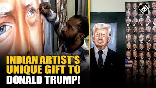 Indian artist makes special painting for Donald Trump as a present ahead of inauguration on Jan 20