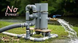 DIY High-Pressure Water Pump from PVC Pipe | No Electricity Needed!
