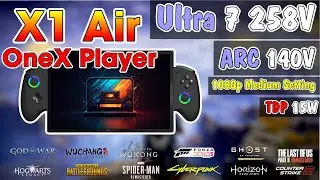 OneXPlayer X1 Air | Ultra 7 258V Vs ARC 140V | Test 13 Game Medium Setting TDP 15w