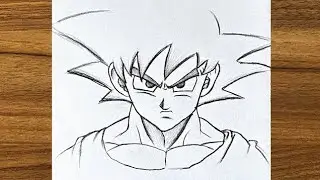 Learn how to draw a Goku sketch | Sketch Drawing | Paint Brush 🎨