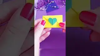 Mini Origami Envelope 💌 | Cute & Easy Paper Craft #papercraft #shorts