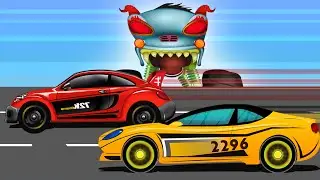 Car Race Scary | Haunted House Monster Truck | Episodes 1 to 11