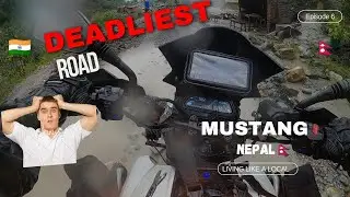 Driving the DEADLIEST😨 Road in Mustang, Nepal Exploring city #deadliestroads #mustang