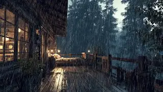 No Ads&ndash;Sleep in a Cozy Forest Cave🌧️Rainfall & Fireplace Sounds for Deep Relaxation and Calm Nights🔥
