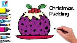How to Draw a Christmas Pudding Real Easy