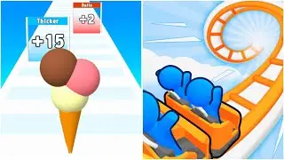 Ice Cream Race 🔥 VS    Runner Coaster 🔥MAX LEVELS UNLOCKED! Latest Update❤️‍🔥🤩
