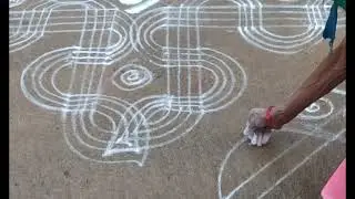 Festival special rangoli 🌺,simple lines vaikuntam muggu design #muggulu#mugguludesigns#rangoli