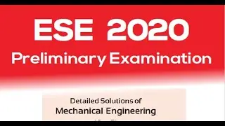 #ese #mechanical_engineering ESE 2020 solved paper /mechanical engineering