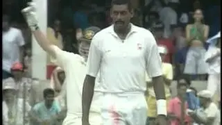 Tony Gray, knocks over Geoff Marsh