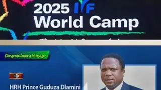 2025 iyf world camp. HRH Prince Guduza Dlamini King Mswati Ill's Special Envoy, Kingdom of Eswatini