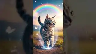 Magic Cat in Fantasy World 😍 #shorts #cat #cute #animation #cartoon #kitten #funny #DreamScreenAI