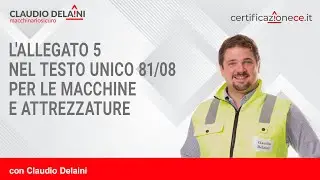 Annex 5 of the Consolidated Law 81/08 for machinery and equipment