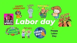 Animated Labor Day GIF Green Screen Pack (Free Download)