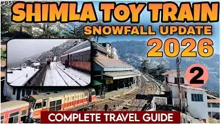 Shimla train journey in snow/kalka to Shimla toy train/toy train Shimla to Kalka#snow #snowfalltoday