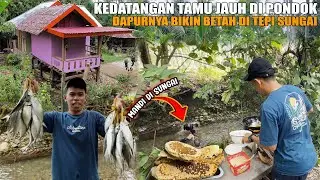 KEDATANGAN TAMU DI PONDOK, DI JAMU MENU IKAN BAKAR, SAMBEL RICA & SAYUR BENING | KEHIDUPAN DI DESA
