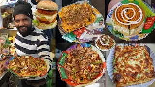 ZZZ Monster Pizza, Tandoori Cheese Burger, Baked Pasta & More || Delhi Street Food