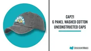 Printed 6 Panel Washed Cotton Unconstructed Caps