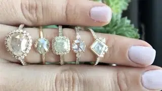 Rough & Rose Cut Diamond Engagement Ring Comparisons - Kira, Delilah, Cora, Trixie & Audrix