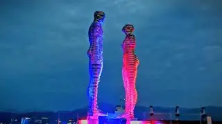 Love story of Ali and Nino, statue in Batumi , Georgia