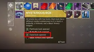 Hand Lock Opened - Mysterious Box Exotic Quest (Black Armory Key Location) [Destiny 2]