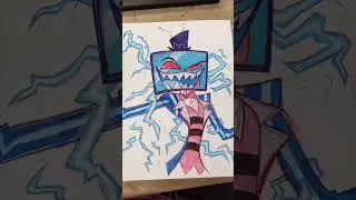 Hazbin hotel art tik tok compilation #art #hazbinhotel #alastor #angeldusthazbinhotel #husk 