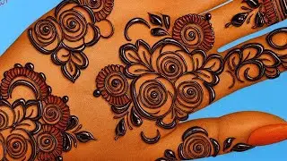 Rose🌹flower mehndi design for girls hand/Back side mehndi design/Simple and beautiful cone designs