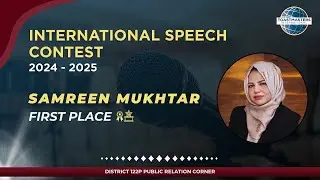 International Speech Contest 2024-25 WINNER