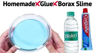 How to make Toothpaste and Water Slime at home Without Glue Borax and Activator/Making Slime/ASMR