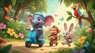 Wheels on the Scooter | Fun Kids Song for Toddlers to Learn Vehicles and Movements 🛴🎵