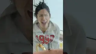 I've Never Seen Her So Scared!!!😂 #shorts #husbandandwife #bug #funny