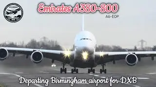 Cracking sound as Emirates A380 powers overhead from Birmingham airport