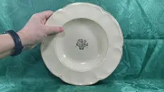 Johnson Brothers China Victorian Cream and Gilt English Rimmed Soup Bowl