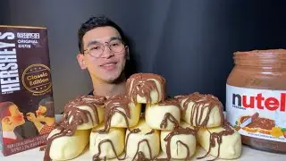 ASMR WHITE CHOCOLATE ICE CREAM Nutella Hershey’s MAGNUM DESSERT MUKBANG  초콜릿 아이스크림 매그넘 리얼사운드 먹방
